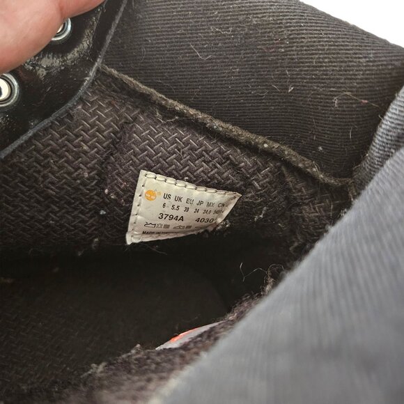 Timberland Men's Black Leather Boots Size 6.5 - Picture 4 of 5